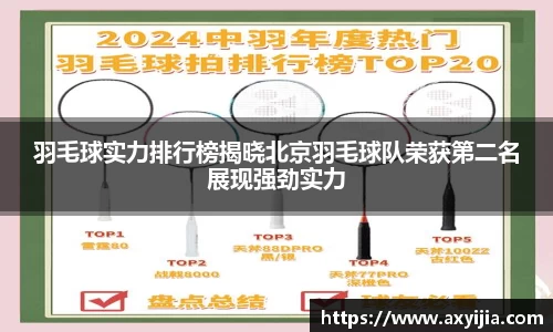 羽毛球实力排行榜揭晓北京羽毛球队荣获第二名展现强劲实力